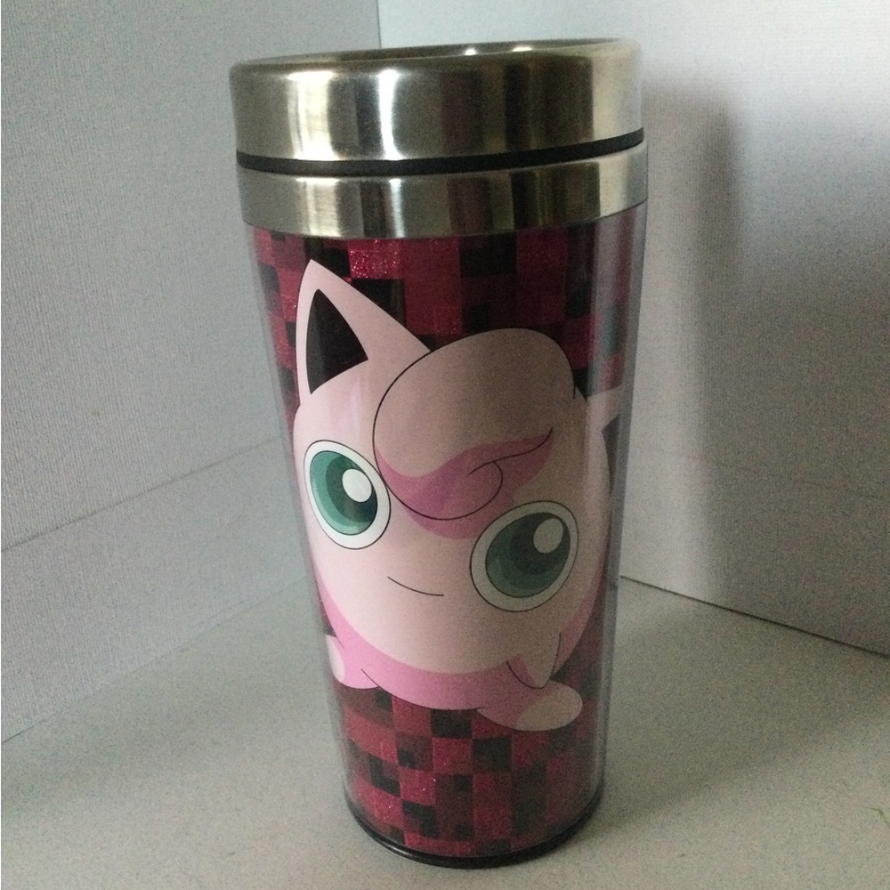 Jigglypuff Pokémon #039 Pink/Black Insulated Tumbler, New